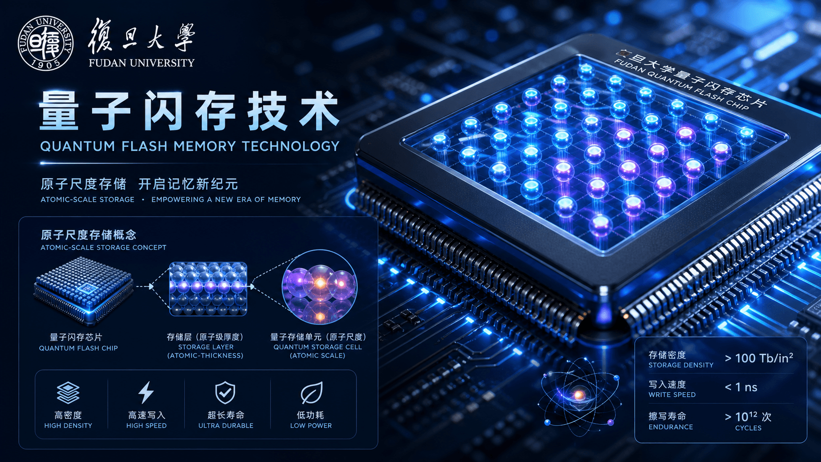 復旦大學實現室溫單電子量子存儲技術