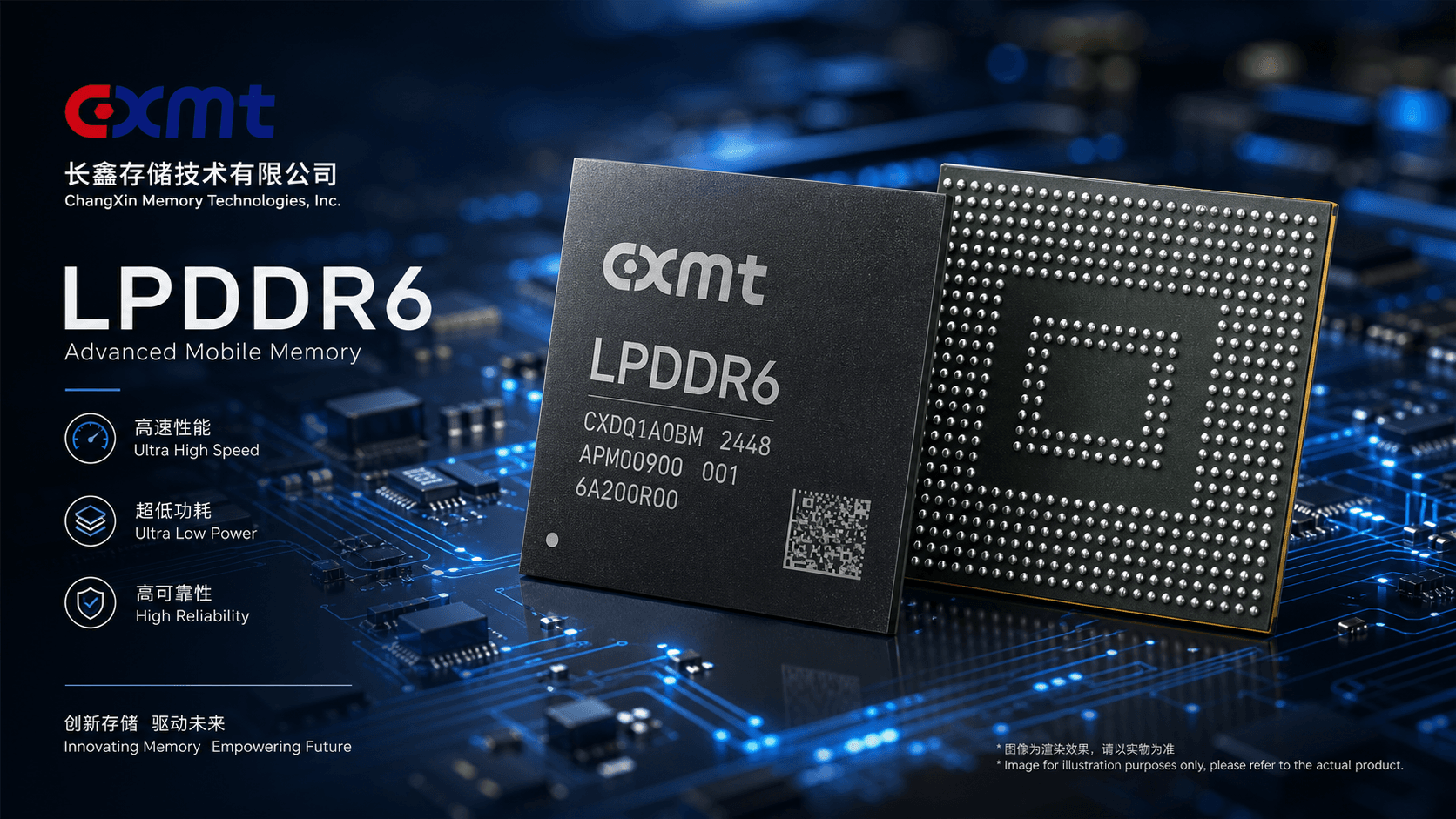 CXMT LPDDR6 研發取得突破，邁向 12,800 Mbps 量產階段