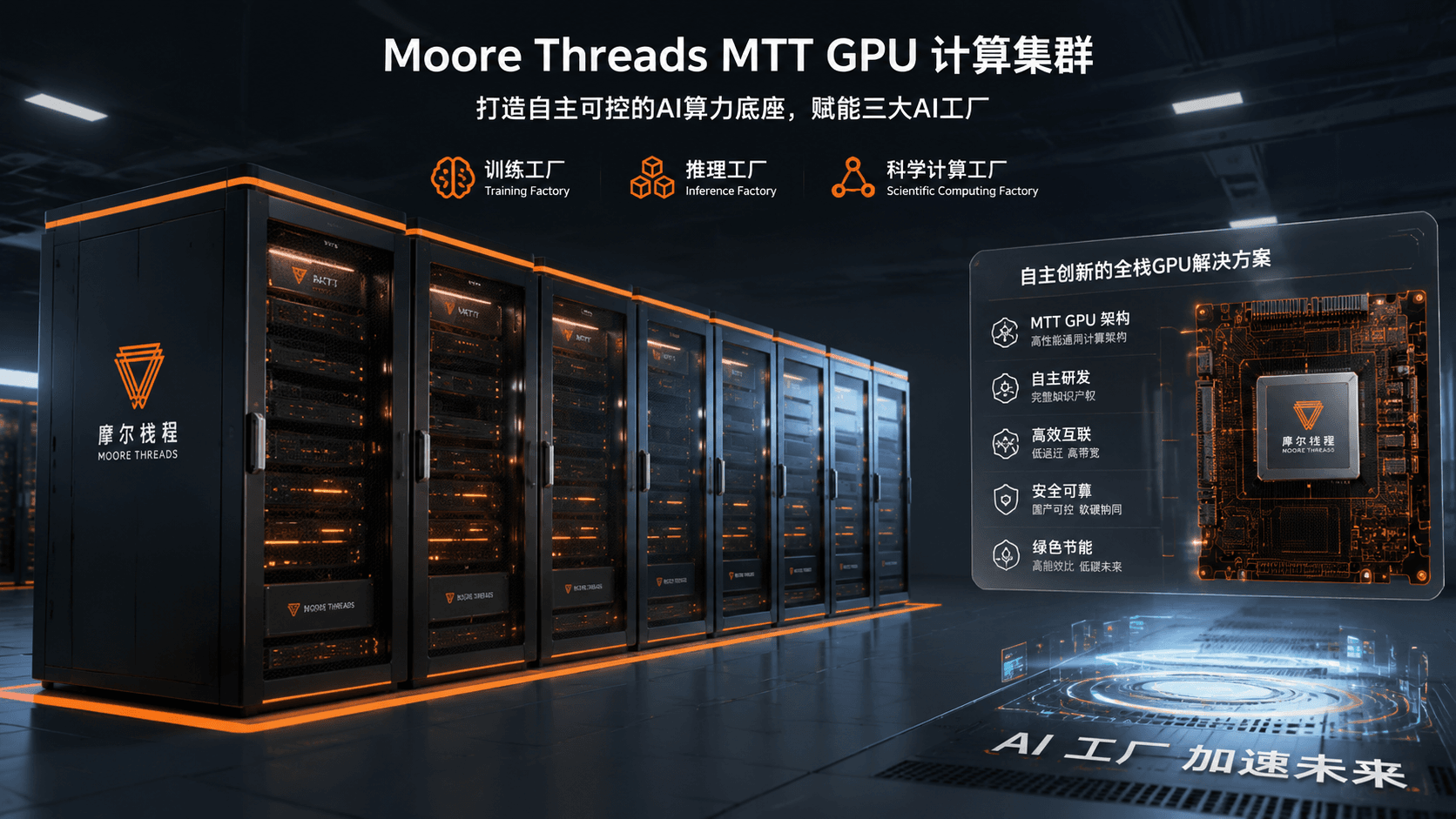Moore Threads Domestic GPU Trains 5D World Model Topping Global Benchmark, Proposes Three-AI-Factory Framework