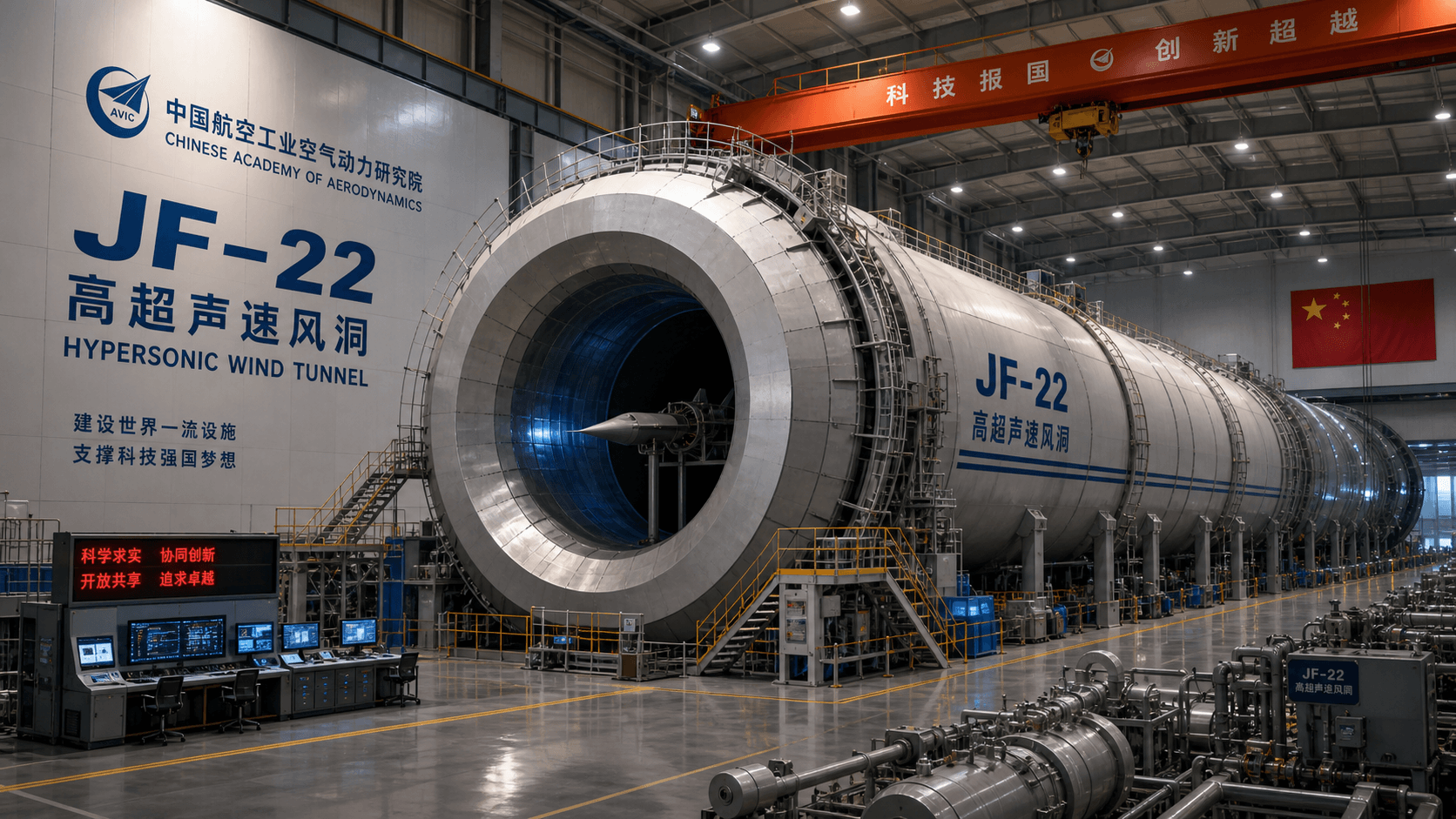 China's JF-22 Tunnel Simulates Extreme 10 km/s Flight