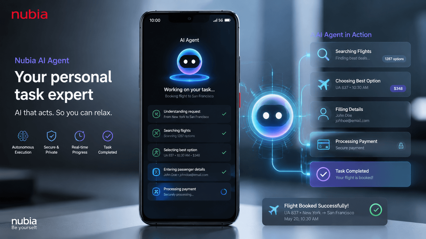 Nubia Debuts World's First Mass-Produced AI Agent Smartphone