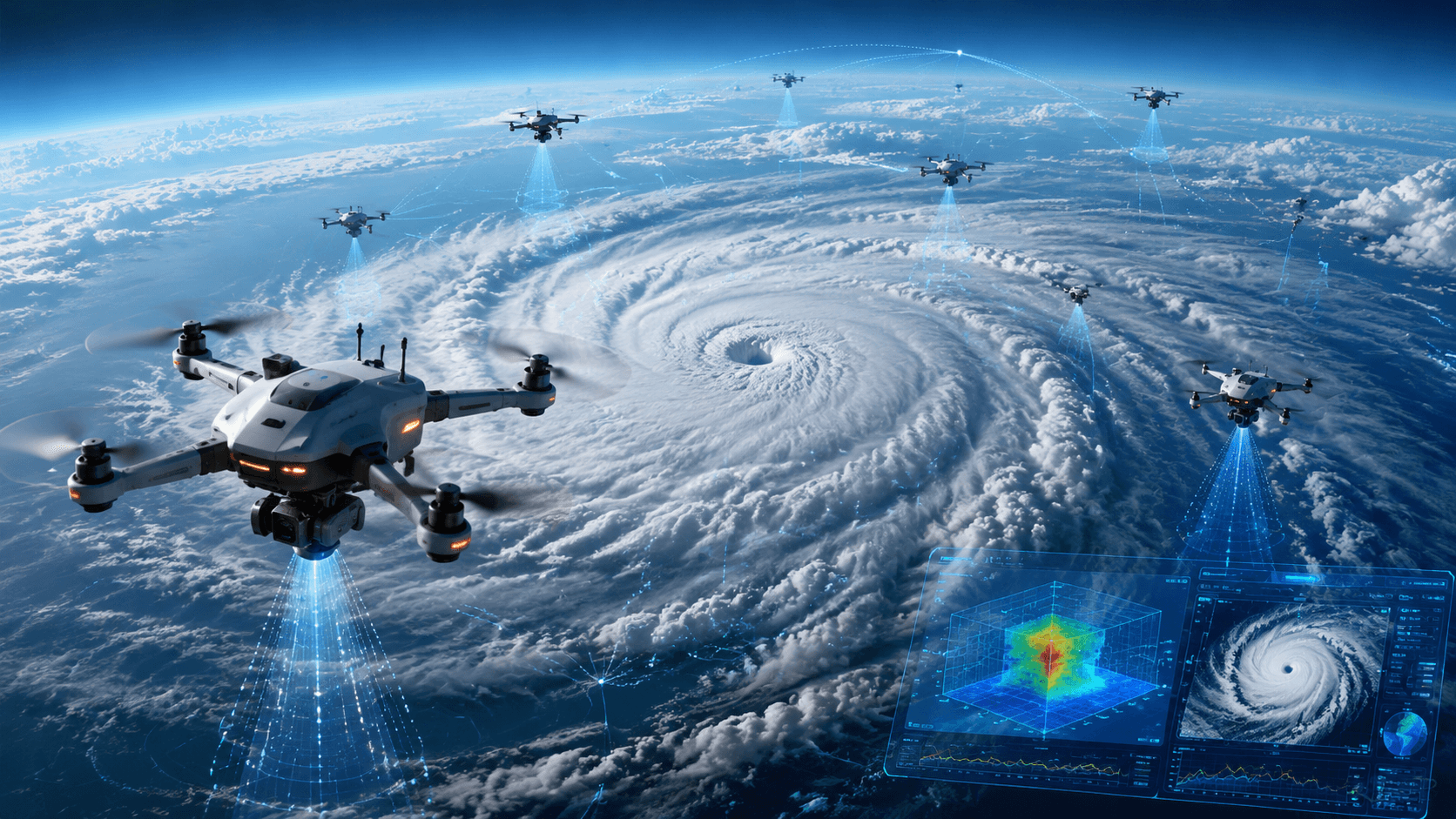 China Swarm Drones Achieve First Full 3D Typhoon Observation: Bee Colony Drone Array Captures Complete Typhoon Landfall Process From Multiple Altitudes Simultaneously