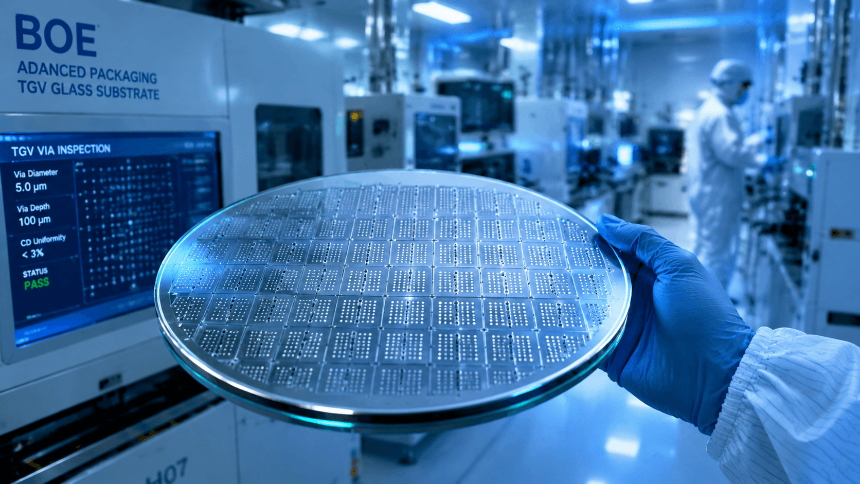 BOE Samples Glass-Based Substrates for Advanced Chip Packaging