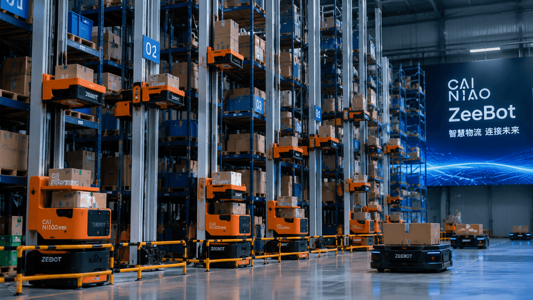 Cainiao Deploys ZeeBot Climbing Robots for Warehouse Efficiency