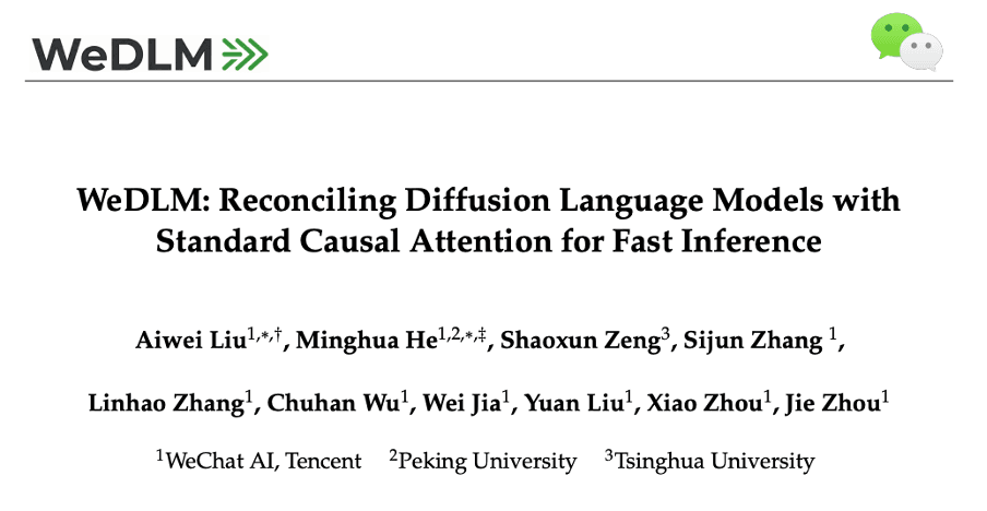 WeChat AI Team Introduces WeDLM: A New Diffusion Language Model Framework for Faster Parallel Inference